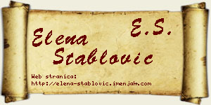 Elena Stablović vizit kartica